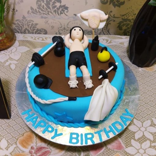 Gym Workout Fondant Cake