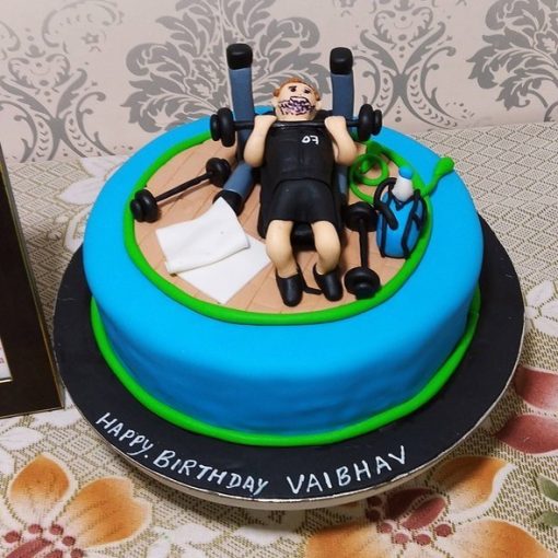 Gymaholic Guy Theme Cake