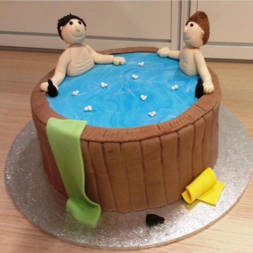 Hot Tub Birthday Cake