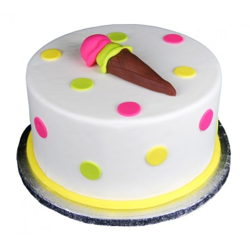 Ice Cream Theme Fondant Cake