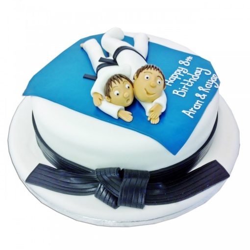 Judo Theme Fondant Cake