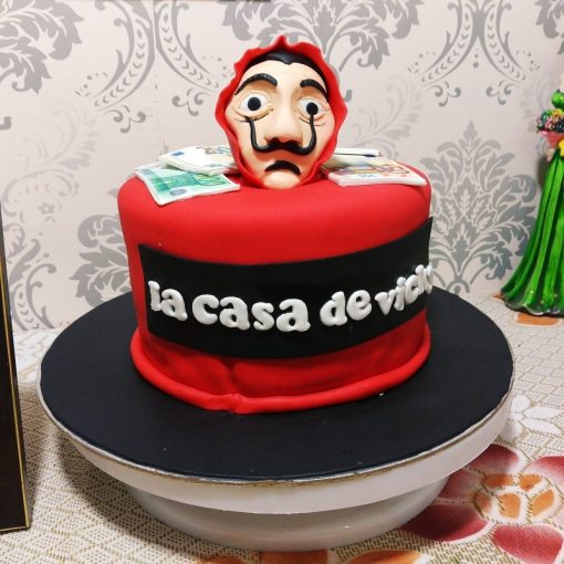 La Casa De Papel Theme Fondant Cake