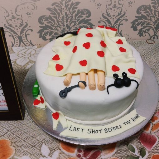 Last Shot Before The Knot Bachelorette Cake