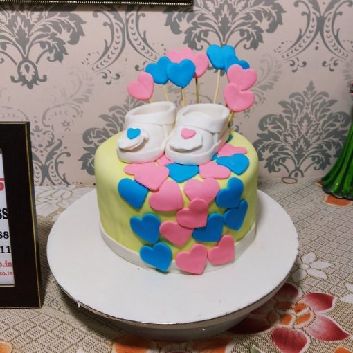 Little Hearts Baby Shower Cake