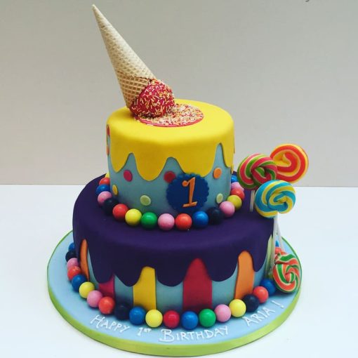 Lollypop 1st Birthday Cake