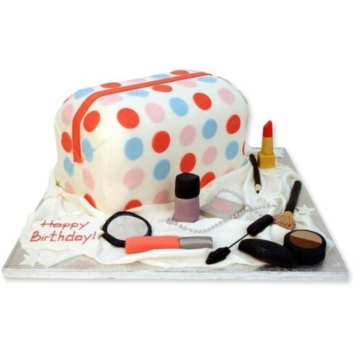 Makeup Bag Fondant Cake