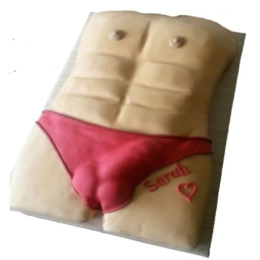 Man Torso Bachelor Party Cake