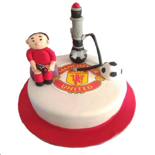 Manchester United Fan Theme Fondant Cake