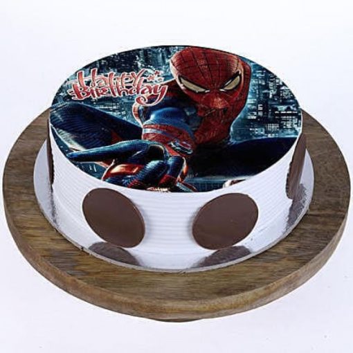 Marvel Spiderman Photo Cake