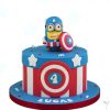 Minion As Captain America Fondant Cake 800X800 1