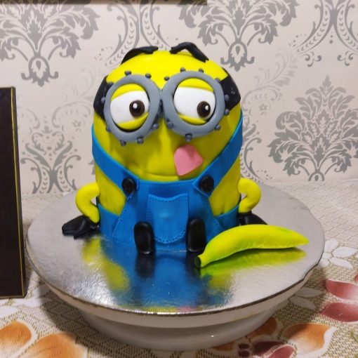 Minion Delight Fondant Cake