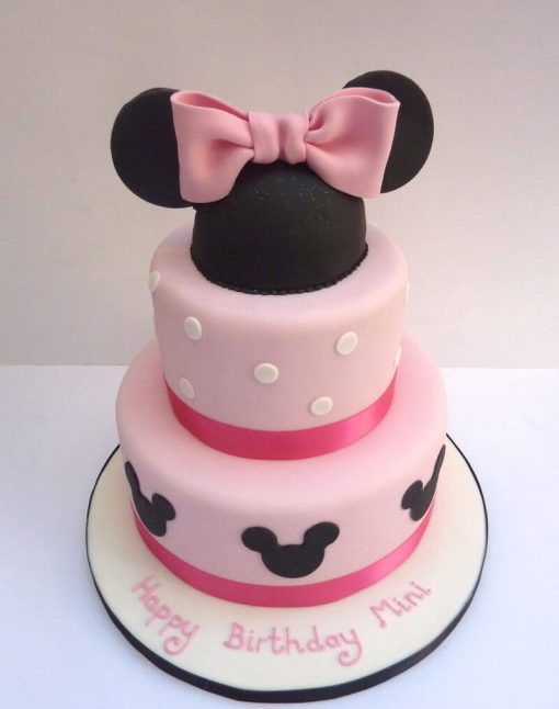 2 Tier Minnie Mouse Birthday Cake