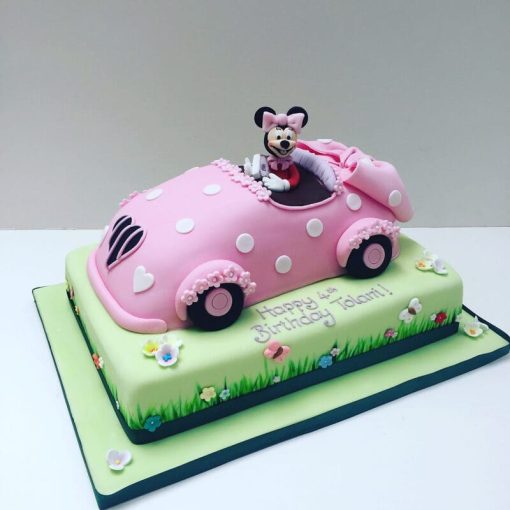 Minnie Mouse Car Birthday Cake