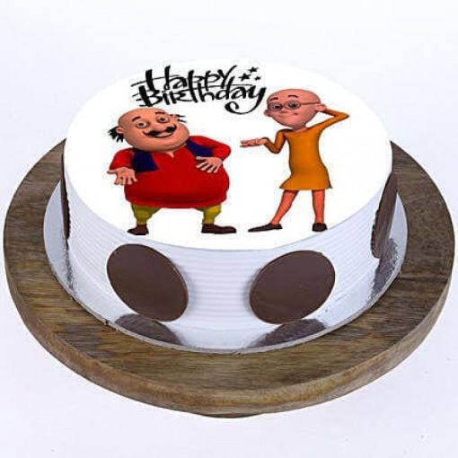 Motu Patlu Cartoon Photo Cake