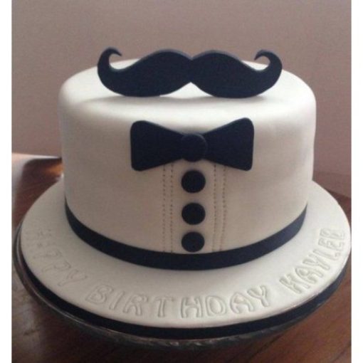 Mustache Fondant Cake