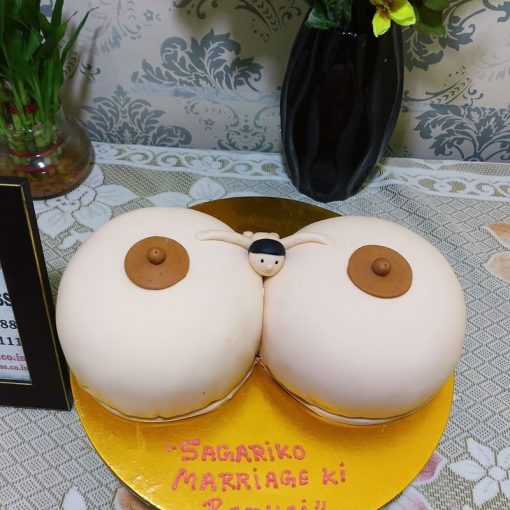 Naked Boobs Fondant Cake