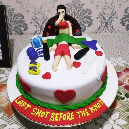 Naughty Bachelorette Fondant Cake