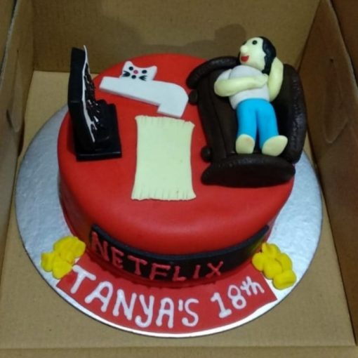 Netflix Lover Fondant Cake