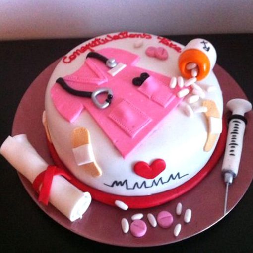 Nurse Theme Fondant Cake