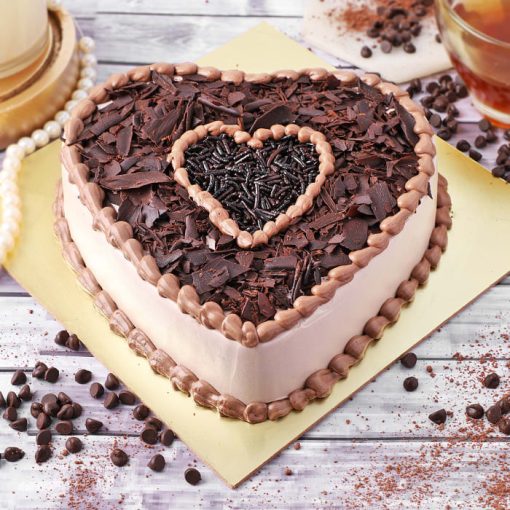 Chocolate Heart Valentine Cake