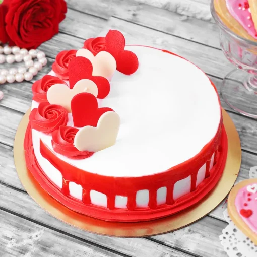 Hearts Galore Valentine Strawberry Cake