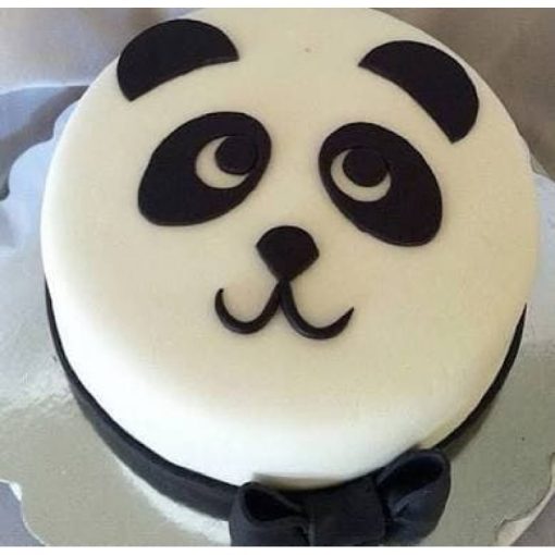 Panda Face Fondant Cake