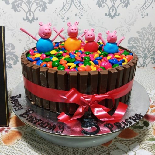 Peppa Pig Chocolate Gems Cake