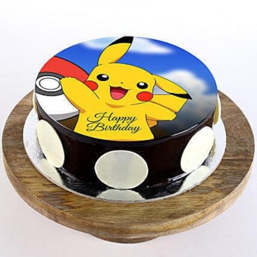 Pikachu Cartoon Photo Cake