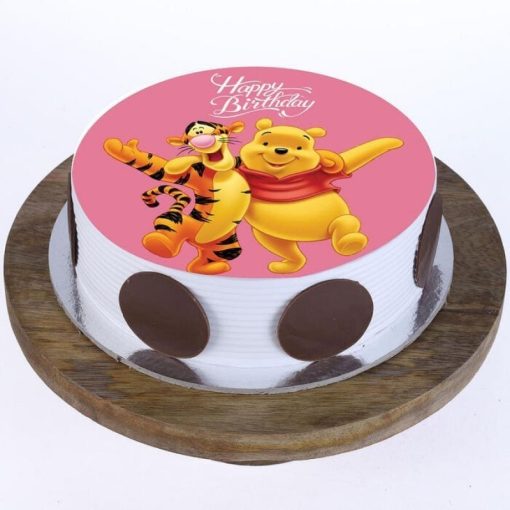 Pooh & Tigger Cartoon Photo Cake