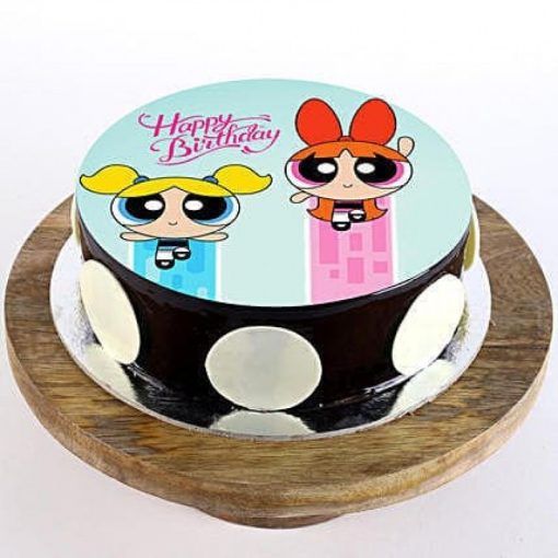 Powerpuff Girls Cartoon Photo Cake