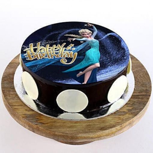 Princess Elsa Photo Cake