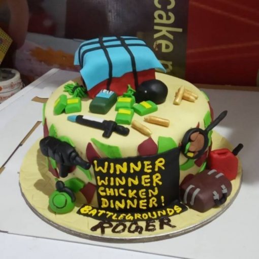 PUBG Birthday Fondant Cake