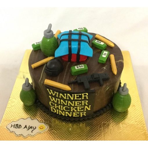 PUBG Winner Chicken Dinner Cake