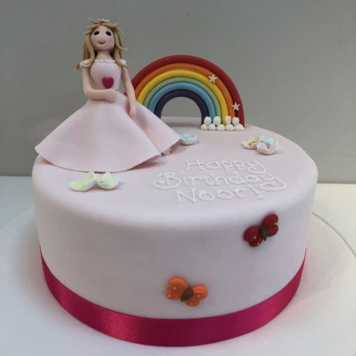 Rainbow Princess Cake