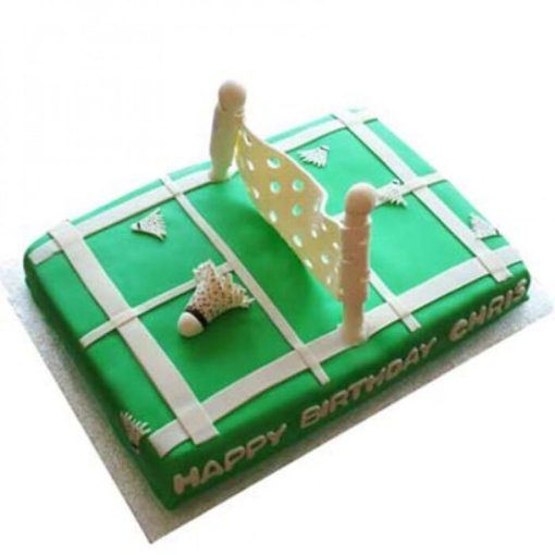 Smashing Badminton Court Fondant Cake