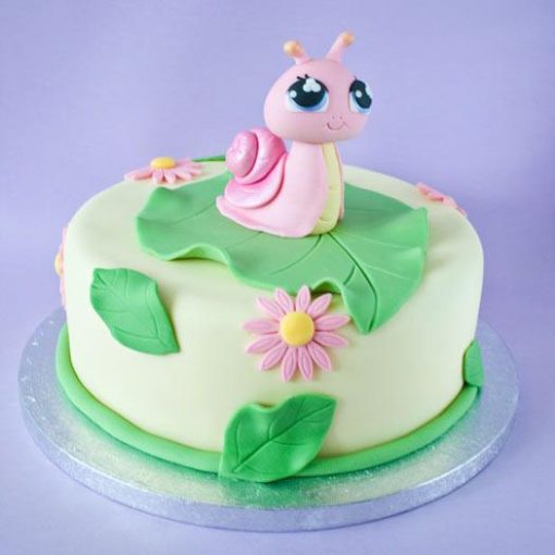 Snail Birthday Fondant Cake