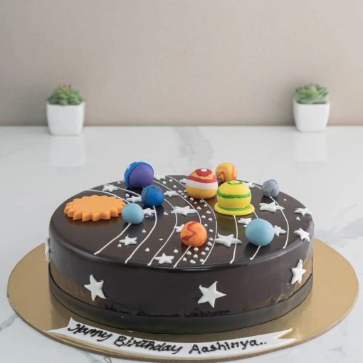 Solar System Semi Fondant Cake