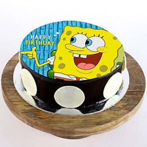 SpongeBob Cartoon Photo Cake