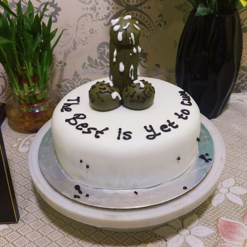 Standing Dick Fondant Cake