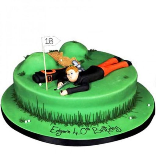 Stunning Golf Course Fondant Cake