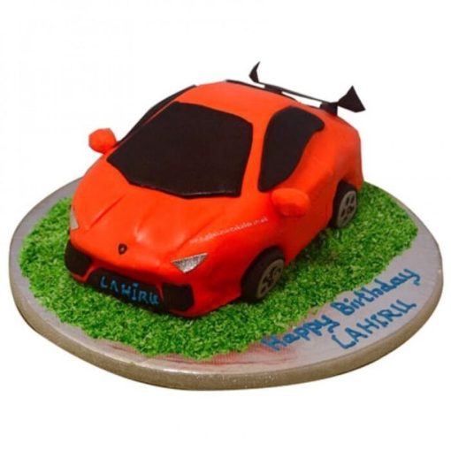 Stylish Lamborghini Car Fondant Cake