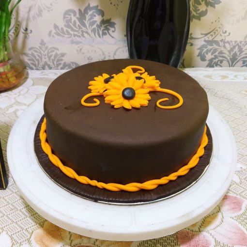 Sunflower Simple Fondant Cake