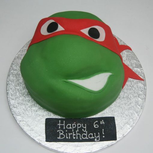 Teenage Mutant Ninja Turtle Face Cake