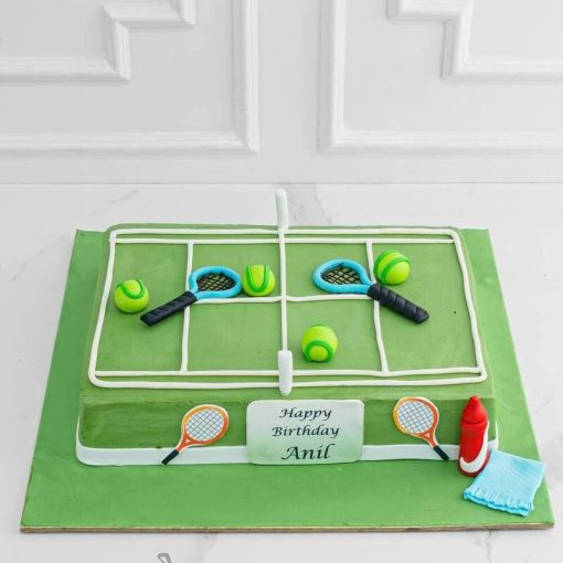 Tennis Court Theme Cake