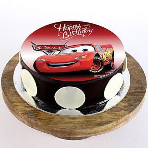 The Cars Cartoon Photo Cake