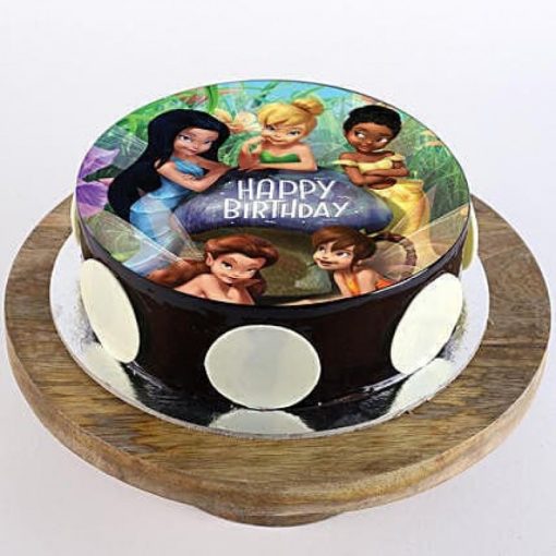 Tinker Bell Fairies Cartoon Photo Cake