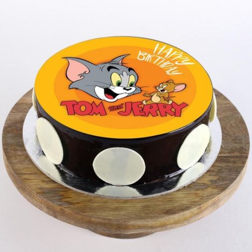 Tom & Jerry Cartoon Photo Cake